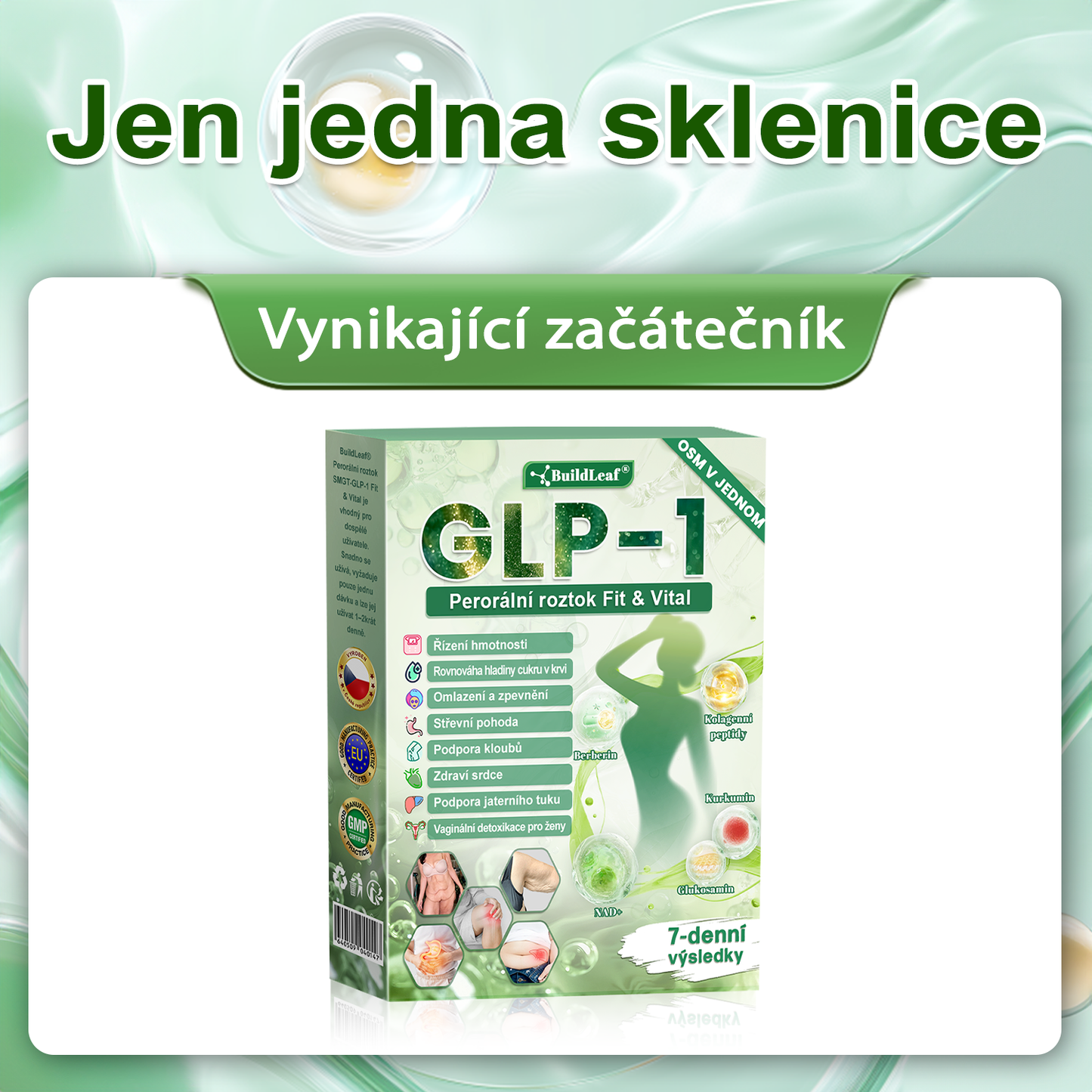 🎈🎈Oficiální obchod ČR | BuildLeaf® GLP-1 8-v-1 Fit & Vital Řešení (Jednou denně, viditelné změny za 7 dní) ✅ Obezita, kardiovaskulární zdraví, cukrovka, spánková apnoe, zdraví střev, problémy se klouby a další.
