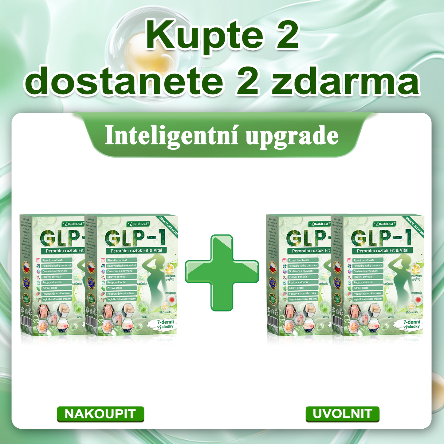 🎈🎈Oficiální obchod ČR | BuildLeaf® GLP-1 8-v-1 Fit & Vital Řešení (Jednou denně, viditelné změny za 7 dní) ✅ Obezita, kardiovaskulární zdraví, cukrovka, spánková apnoe, zdraví střev, problémy se klouby a další.