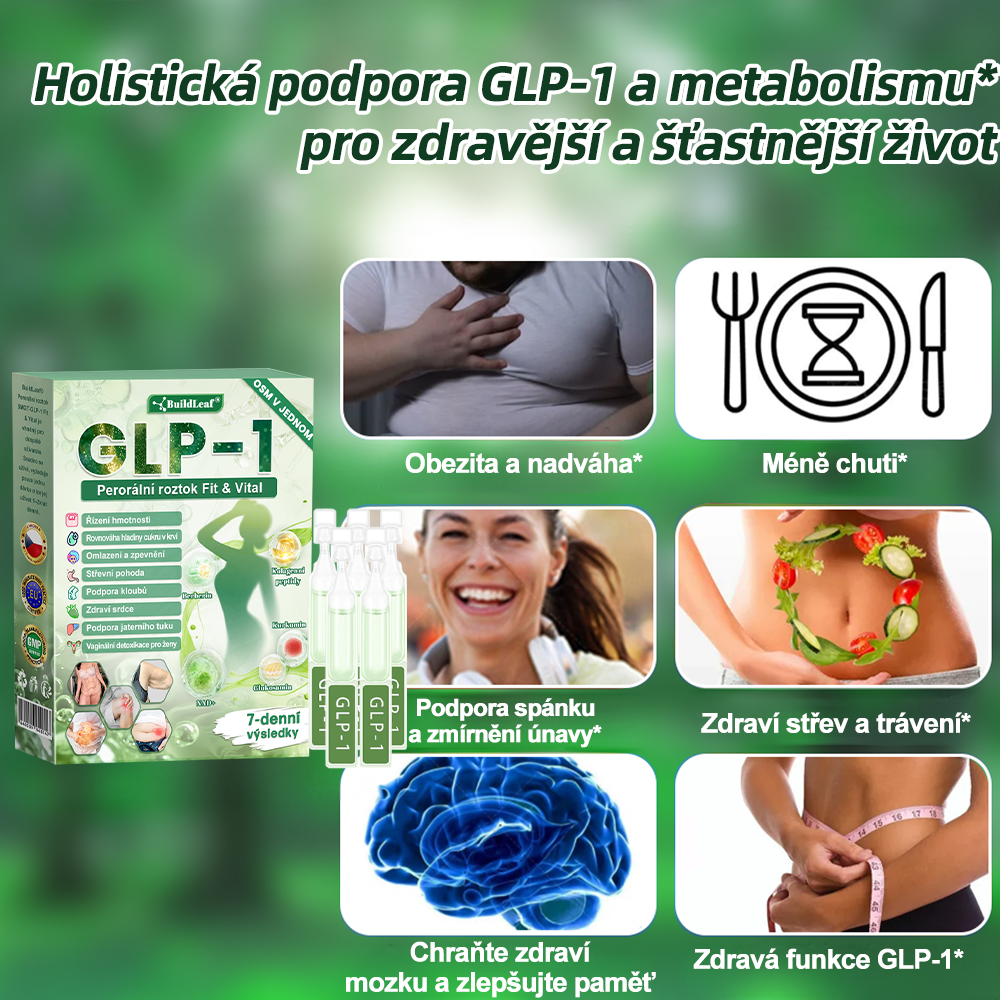 🏆️Oficiální obchod ČR | BuildLeaf® GLP-1 8-v-1 Fit & Vital Řešení (Jednou denně, viditelné změny za 7 dní) ✅ Obezita, kardiovaskulární zdraví, cukrovka, spánková apnoe, zdraví střev, problémy se klouby a další.